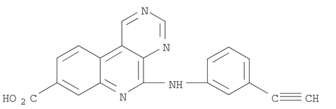 Pyrimido[4,5-c]quinoline-8-carboxylic acid, 5-[(3-ethynylphenyl)amino]-
